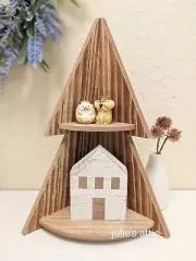 Target Bullseye's Wooden Tree Corner Shelf Display Home Decor 12” NWT