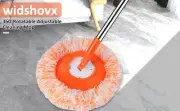 360-Degree Rotatable Cleaning Mops Set with 4 Poles and 4 Mop Heads Round guxdL