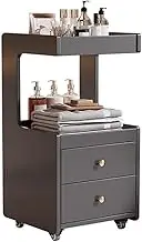MegLob Beauty Salon Cart, Utility Salon Trolley, Esthetician Tool Storage Stand with Wheels, Multipurpose Beauty Cart,Mobile Salon Storage Work Station, Mobile Organizer for Manicure Shop,Black a