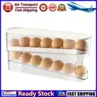 LF# Refrigerator Rolling Egg Holder Space-Saving Egg Organizer Container Double
