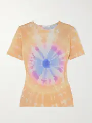 [RABANNE] RABANNE - Second Skin Tie-dyed Stretch-jersey T-shirt - Multi - FR 42 FR 42 Multi