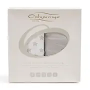 2PK Onkaparinga Baby Swaddle Muslin Sleeping Blanket Wrap Cotton Wraps Silver