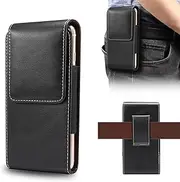 Premium Leather Cell Phone Belt Holster for Samsung S24/S23/S22 Ultra W outbox case,for Huawei Mate 20x Mens Holster Phone Pouch Holder Case,Cell Holster Pouch Case,Vertical