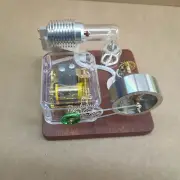 Vintage Hot Air Stirling Engine Music Box Model Antique Toy Collection Gift9a