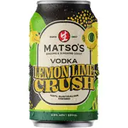 Matso's Vodka Lemon Lime Crush Can 330mL