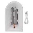 A (White)Table Night Lamp ABS Stepless Dimming USB Rechargeable Shrine