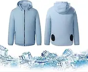 [KUMADAI] Summer Cooling Jacket Air Conditioned Jacket USB Charging Cool Vest Men Cooling Fan Jacket Outdoors Sunscreen Jacket