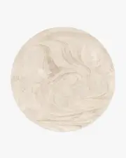 245' Round | Machine Washable Runner Rug | Kid & Pet Friendly | Indoor Rug | Marble Golden Ivory Rug | Ruggable