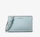New Michael Kors Sheila Small Vegan Non-Leather Crossbody Bag Vista Blue Dustbag