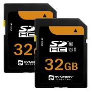 Synergy Digital 32GB, SDHC UHS-I Memory Cards - Class 10, U1 - Pack of 2