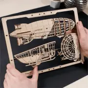 UGears Zeppelin 2.5D Wooden Puzzle Kit