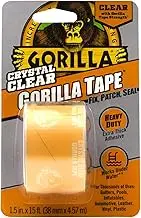 Gorilla 6015002 Tape, Crystal Clear Duct Tape, 1.88” x 5 yd, Clear