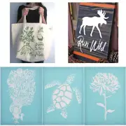DIY Silk Screen Printing Stencil Decorated Asian Elephant Charm Clay T-Shirts