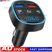 Qc3.0 Fast Charging Car Bluetooth Mp3 Player Car Fm Transmitter Blue Ambient﹤Lig