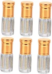 MUSISALY 6Pcs Essential Oil Roll Bottles Refillable Portable Perfume Containers with Balls and Droppers for Travel and Organizing Aromatherapy Oils