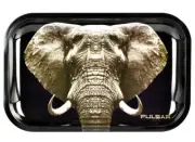 PULSAR™ Wise Elephant Metal Cigarette Rolling Tray 11"x7"