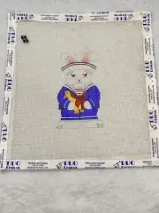 Needlepoint Canvas Hand Painted Sailor Bunny, DUO Designs, Sandra Arthur