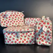 VTG CATH KIDSTON U.K. 4 PC TRAVEL SET - Cosmetics, Toiletries, Make Up, Wash NOS
