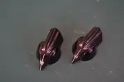 Daka Ware Vintage Black Chicken Head Control Knobs Lot of Two