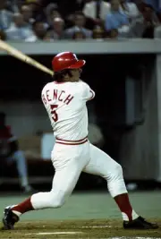 Jonny Bench Cincinnati Reds and the National League All Stars bat- 1974 Photo