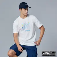 在飛比找momo購物網優惠-【JEEP】男裝 越野吉普車相印短袖T恤(白色)