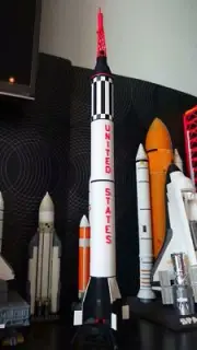 1:72 Redstone Launch Vehicle Rocket Model Finished Painted Spacecraft Toy