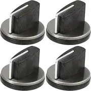[DOITOOL] Stove Oven 4pcs Metal Range Cooktop Round for Angle Off Konbs Replacement Control Burner Accessories On- Knob Electric Hob Replacements Cooker Oven Buttons Knobs Ignition °