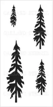 Christmas/Pine Tree #3 STENCIL with 4 Trees**for Signs Wood Fabric Canvas Winter