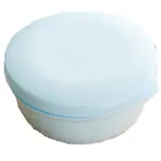 4 PCS Circular Drainage Covered Portable Travel Soap Box(Blue)