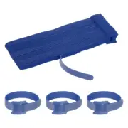 50Pcs 8 Inch Reusable Cable Ties Fastening Hook and Loop Straps Blue
