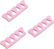 BIUDECO 120pcs Pink Foam Nail Toe Separators for Easy Manicure Durable Eva Finger Toe Separator Nail Art Tool for Salon Home Use