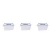3PK Urban Kitchen Med Storage Container w/ Clip Lock Silicone Lid Durable 30x23.2cm