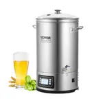 VEVOR Electric Brewing System, 8 GALLON Brewing Stock Pot, All-in-One Home Beer Brewer, 304 Stainless Steel Brewing Supplies with Panel, Includes Glas