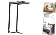C-Shaped End Table for Couch, Adjustable Sofa Side Table with Sturdy Metal