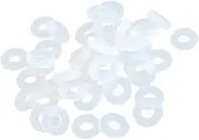 SOESFOUFU 80pcs Rubber Rings Silicone Bead Bracelet Silicone Gasket Bracelet Non- Rubber Ring Bead Spacer Silicone Keychain Clear Beads Rubber Spacer Beads Rings Stop Necklace Seal