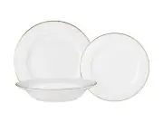 Maxwell & Williams White Gold Rim Dinner Set 12 Piece RRP $169.95