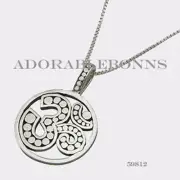 Authentic Lori Bonn Sterling Silver Sweets Om Token Pendant 59812