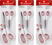 Sewing and Craft Scissors, Red & White (3-Pack)