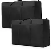 Pack of 2 180L Super Large Storage Bags, 600D Oxford Heavy-Duty Moving Bags with Zips, Handle, Waterproof Storage Bag, XXL Bag for Duvets, Bedding and Pillows (180 L)