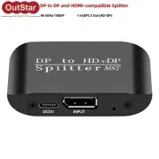 NK-W60 DP to DP and HDMI-compatible Splitter 4K 60Hz/1080P 60Hz for MST/SST #hot