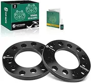 YHTAUTO 4x100mm/4x108mm/4x4.5 Wheel Spacers 12mm Compatible with Ford & Toyota & Honda & Nissan & Hyundai & Acura, Tire Spacers 73.1mm Center Bore 4 Lug 2PCS Black Wheel Adapter