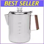 Classic Manual 12-Cup Percolator - Unmatched Flavor for Outdoor Adventures