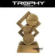 140mm NETBALL Double Diamond RESIN trophy award sport gibson winner runner up