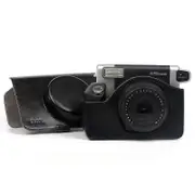 Fujifilm Instax Wide 300 Instant Camera Case, Quality PU Leather Carrying Bag, 5 Colors - Pink, Brown and Black Wide 300 Black
