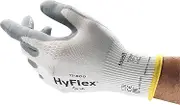 Ansell HyFlex 11-800 Professional Work Gloves, Abrasion Resistant Nitrile Coating with Firm Grip, Multipurpose Protection Gloves, Mechanical and Industrial Safety, White, Size S (12 Pairs)