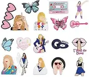 HEWEIU 18pcs Singer Embroidered Patches, Sew on/Iron on Patches Music Patch for Clothes, Dress, Pants, Hats, Jeans, Backpacks, Jackets, Hats and Bags Sewing Applique DIY Accessory