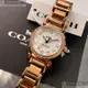 COACH手錶,編號CH00060,24mm玫瑰金圓形精鋼錶殼,白色簡約, 時分秒中三針顯示, 鑽圈錶面,玫瑰金色精鋼錶帶款