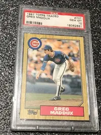 在飛比找Yahoo!奇摩拍賣優惠-1987 TOPPS TRADED GREG MADDUX 