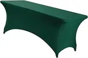 Table Cover for 6ft Rectangle Table Lash Bed Cover for Vendor Events and SPA, Green, as described