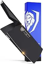 DALSTRONG Cleaver Knife - 7" (18 cm) - Shadow Black Series - Black Titanium Nitride Coated - High Carbon - 7CR17MOV-X Vacuum Treated Steel - Sheath Included - NSF Certified